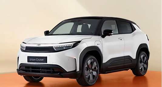 Toyota Urban Cruiser EV 2025 left front design and SUV stance