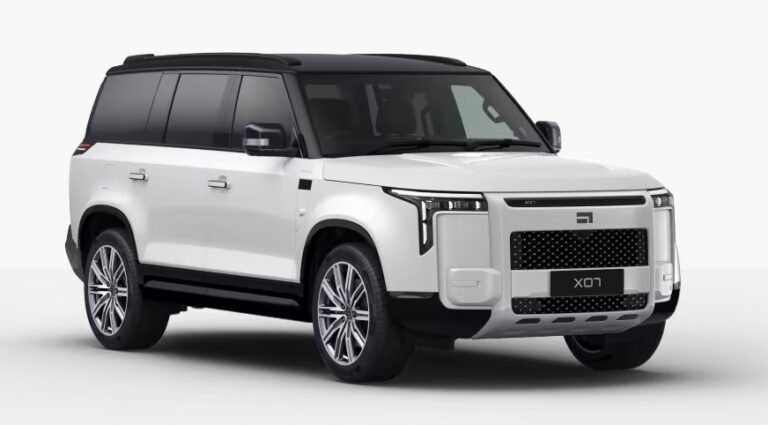 Rox Adamas right front three quarter view showing bold grille, LED headlamps and premium SUV stance