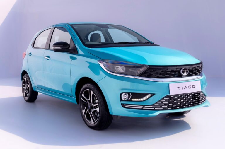 Tata Next-gen Tiago 2026 front three quarter view with new facelift design