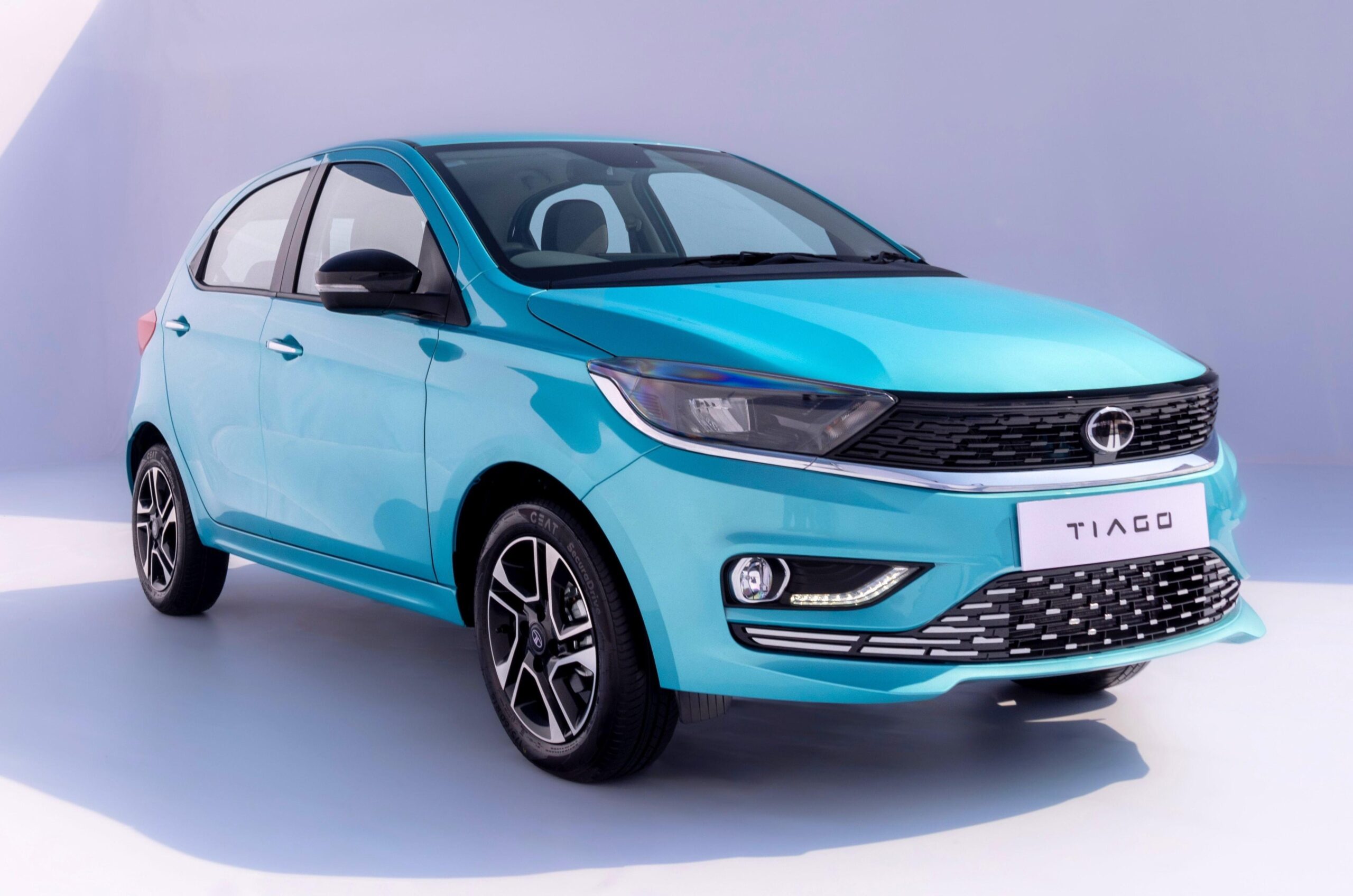 Tata Next-gen Tiago 2026 front three quarter view with new facelift design